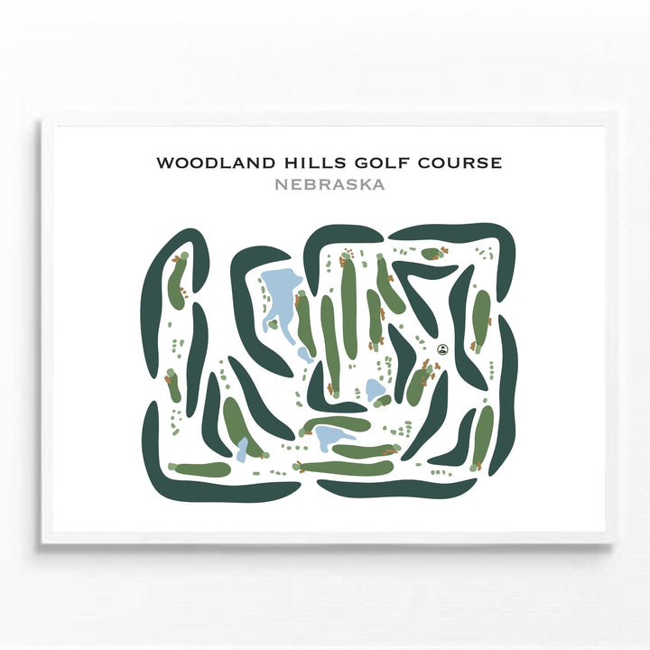 Woodland Hills Golf Course, Nebraska - Printed Golf Courses