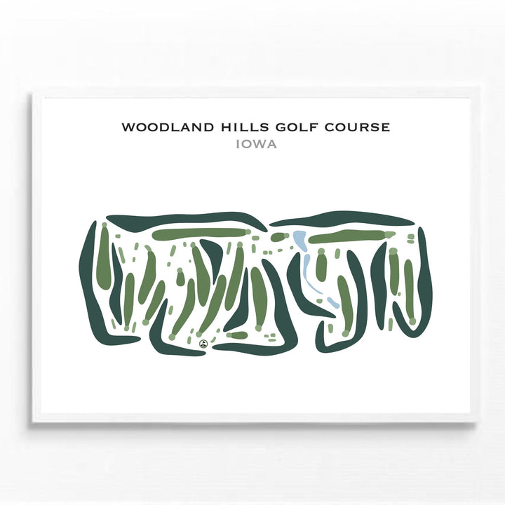 Woodland Hills Golf Course, Iowa - Printed Golf Courses