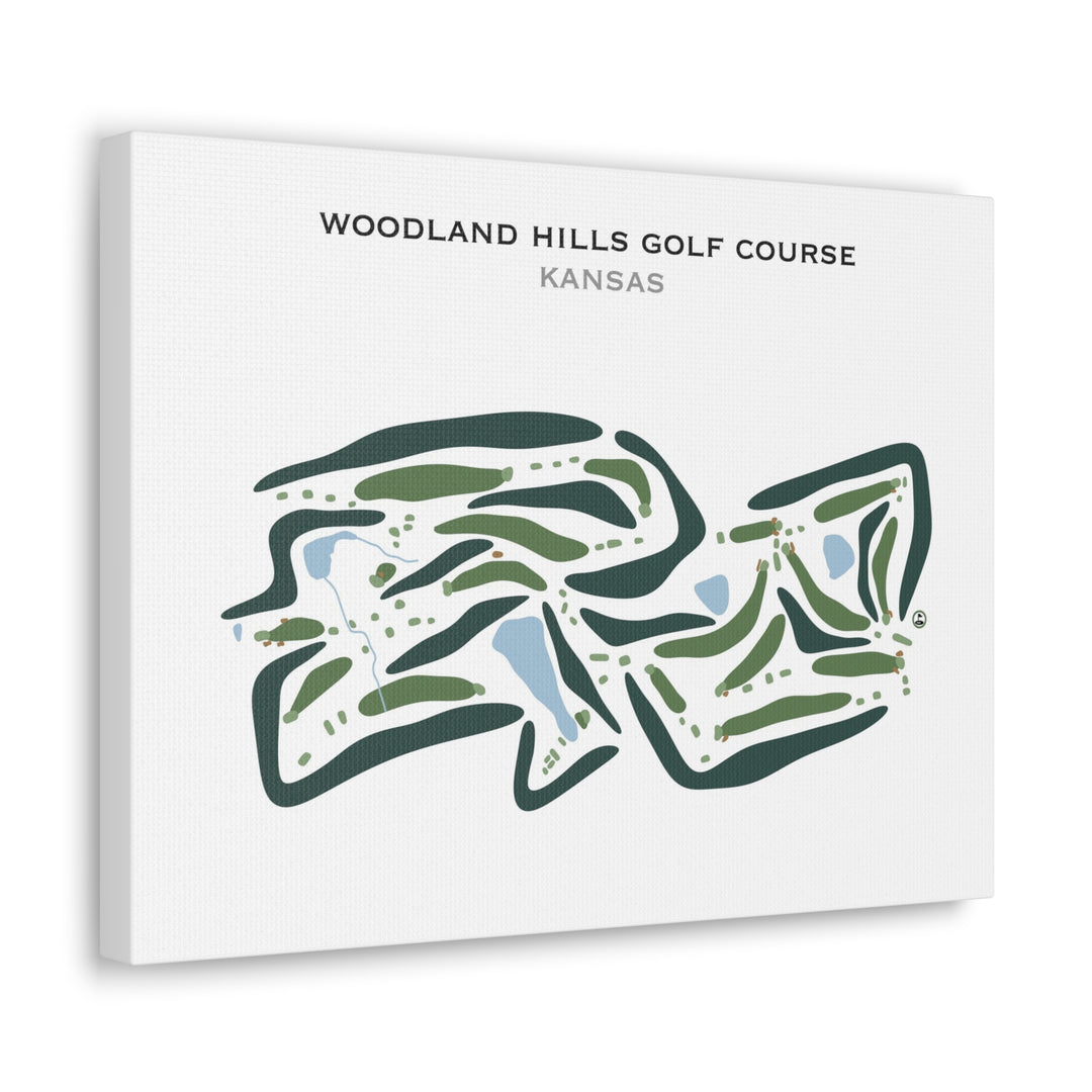 Woodland Hills Golf Course, Kansas - Printed Golf Courses