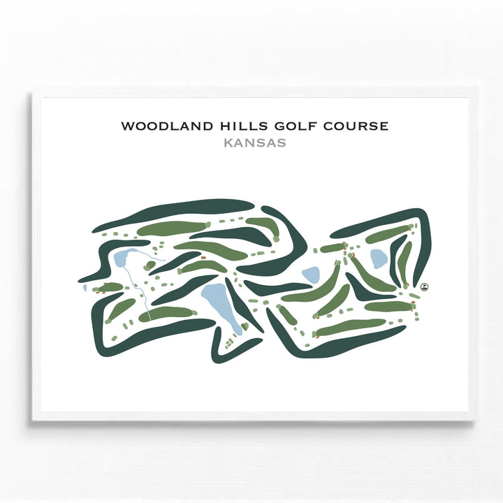 Woodland Hills Golf Course, Kansas - Printed Golf Courses