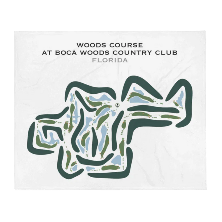 Woods Course at Boca Woods Country Club, Florida - Printed Golf Courses
