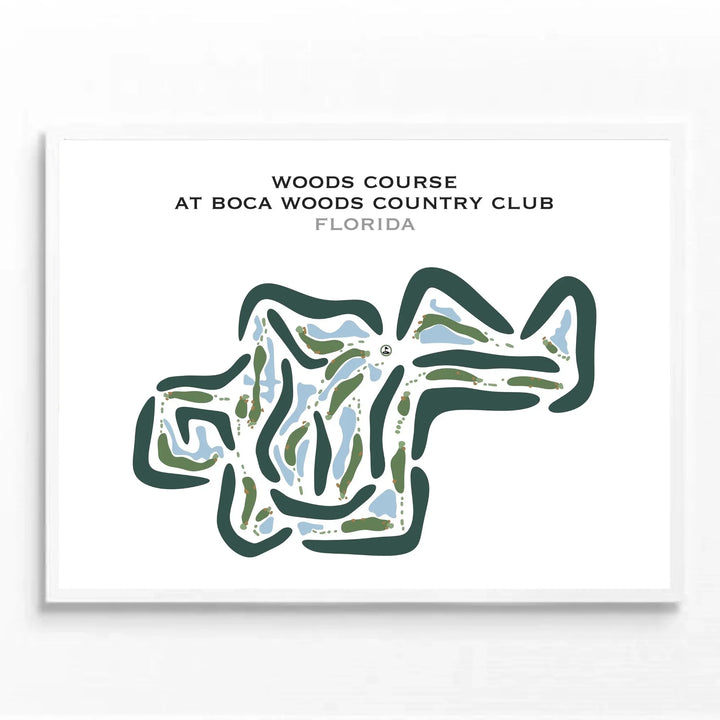 Woods Course at Boca Woods Country Club, Florida - Printed Golf Courses