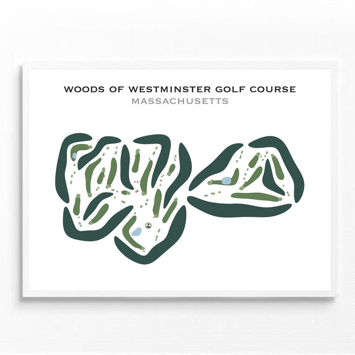 Woods of Westminster Golf Course, Massachusetts - Printed Golf Courses