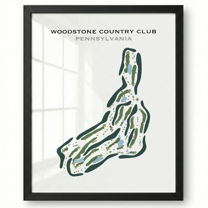 Woodstone Country Club, Pennsylvania - Printed Golf Course