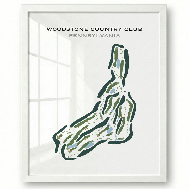 Woodstone Country Club, Pennsylvania - Printed Golf Course