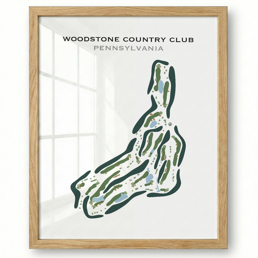 Woodstone Country Club, Pennsylvania - Printed Golf Course