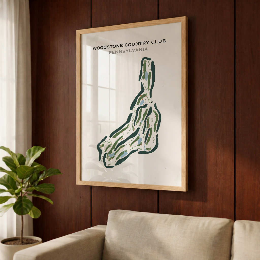 Woodstone Country Club, Pennsylvania - Printed Golf Course