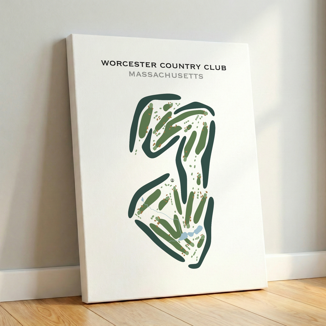 Worcester Country Club, Massachusetts - Printed Golf Courses