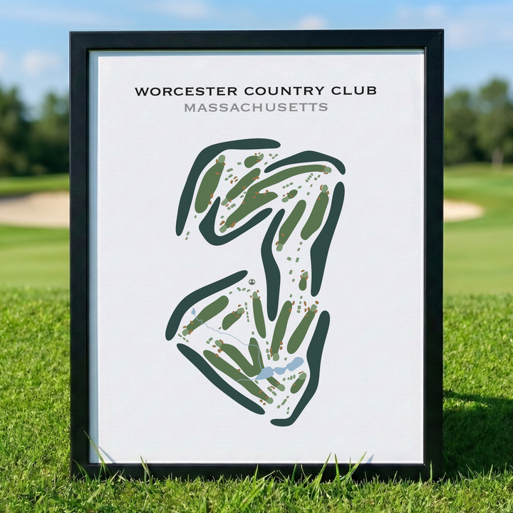 Worcester Country Club, Massachusetts - Printed Golf Courses