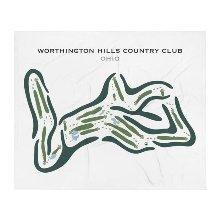 Worthington Hills Country Club, Ohio - Printed Golf Courses