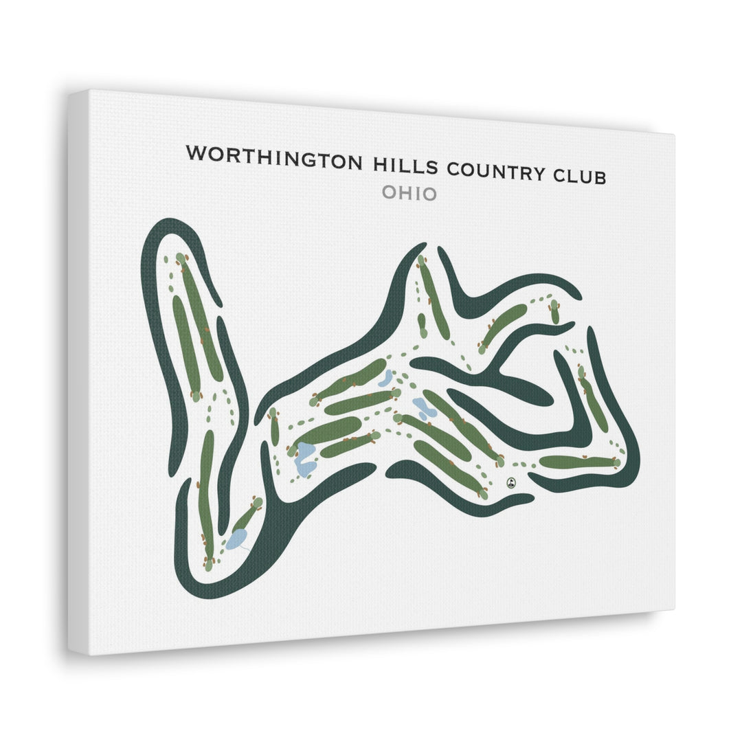 Worthington Hills Country Club, Ohio - Printed Golf Courses