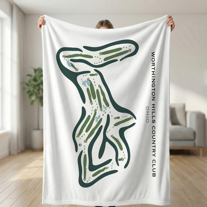 Worthington Hills Country Club, Ohio - Printed Golf Courses