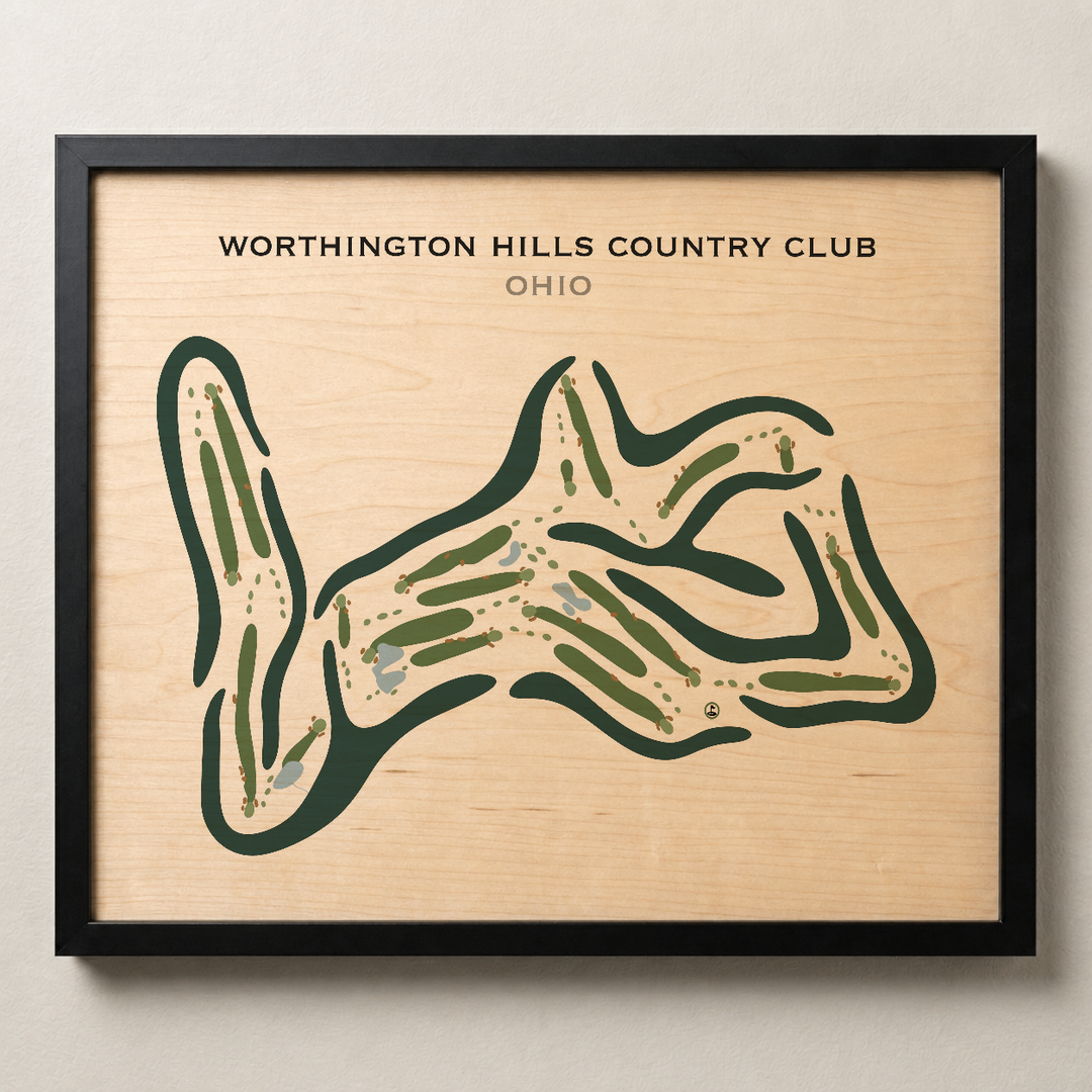 Worthington Hills Country Club, Ohio - Printed Golf Courses