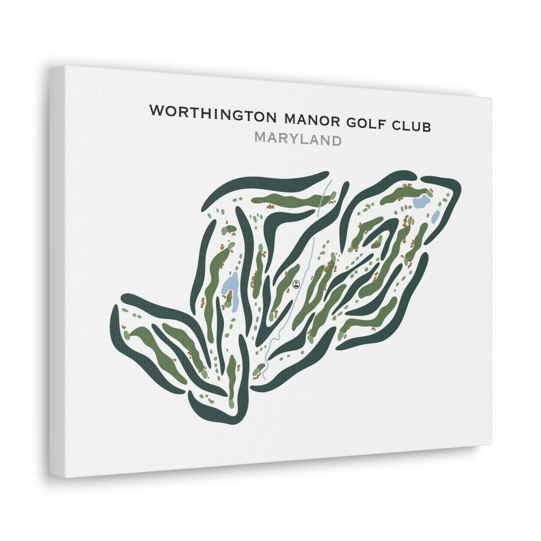 Worthington Manor Golf Club, Maryland - Printed Golf Courses