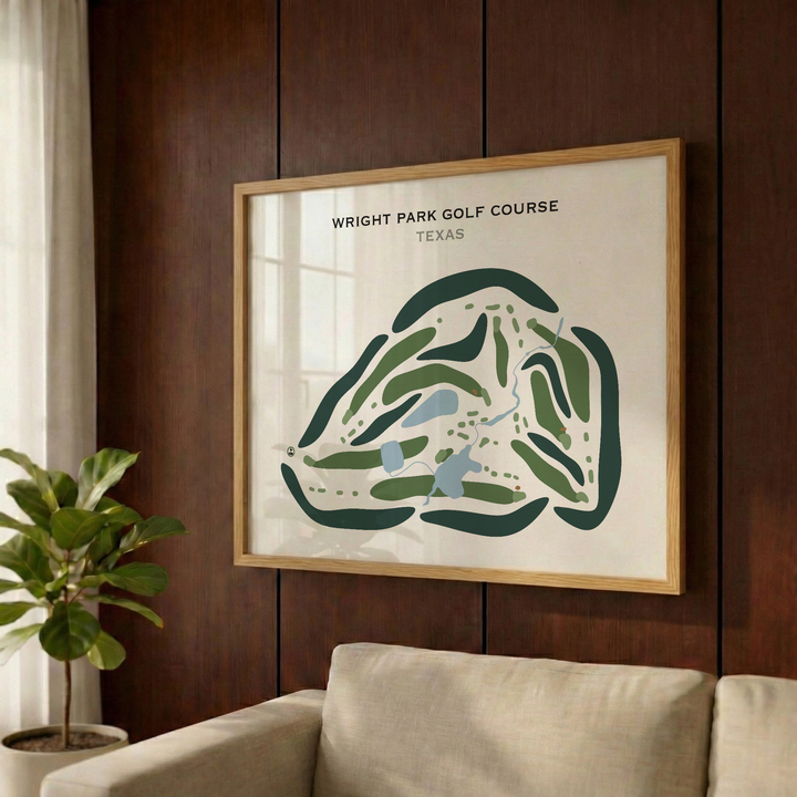 Wright Park Golf Course, Texas - Printed Golf Courses