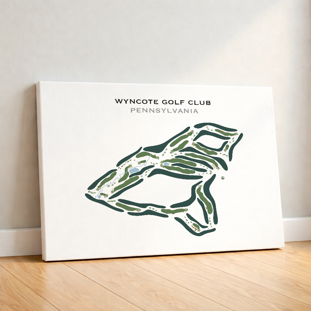 Wyncote Golf Club, Pennsylvania - Printed Golf Course