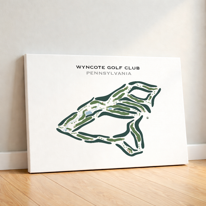 Wyncote Golf Club, Pennsylvania - Printed Golf Course