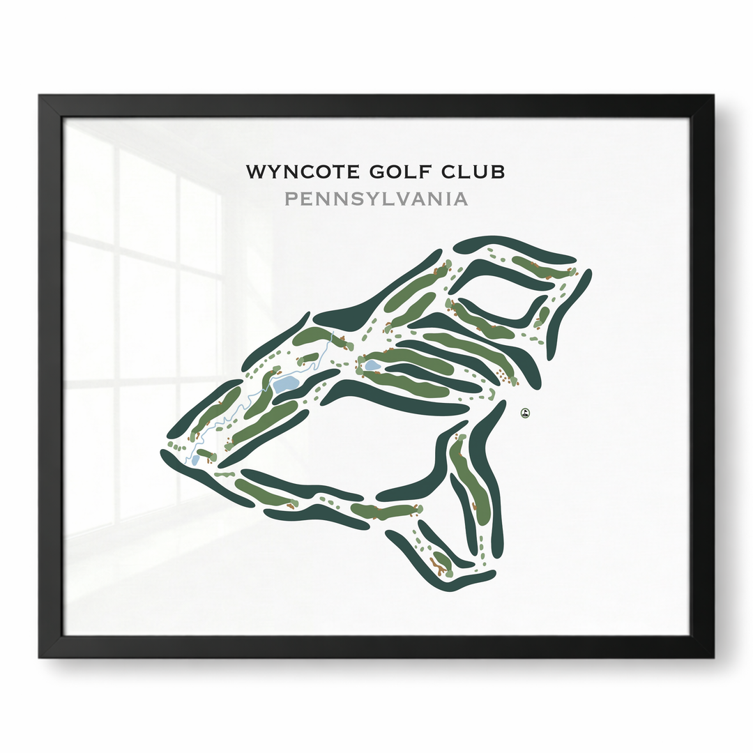 Wyncote Golf Club, Pennsylvania - Printed Golf Course