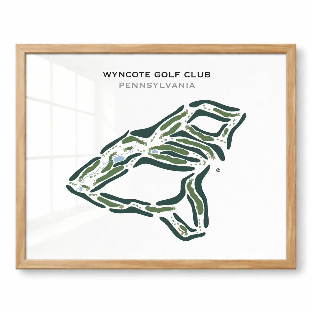Wyncote Golf Club, Pennsylvania - Printed Golf Course