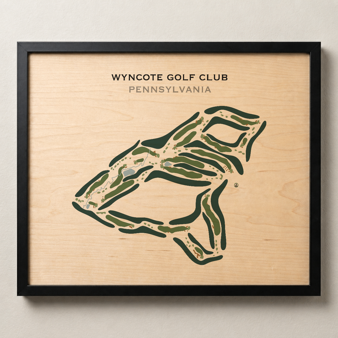 Wyncote Golf Club, Pennsylvania - Printed Golf Course