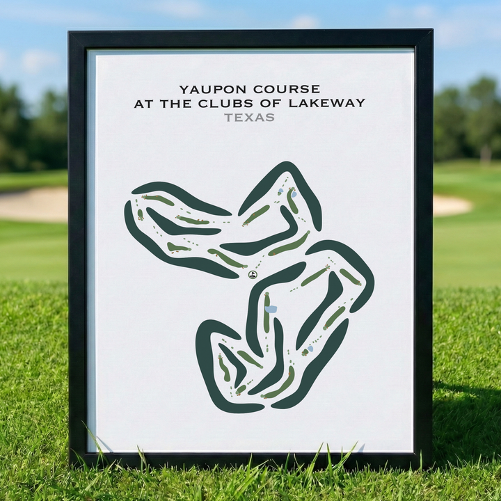 Yaupon Course at The Clubs of Lakeway, Texas - Printed Golf Courses