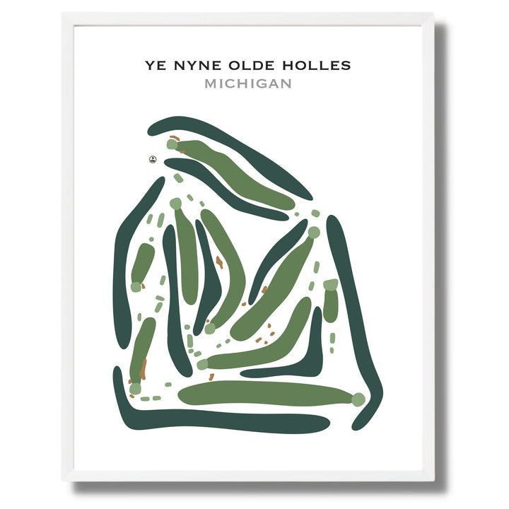 Ye Nyne Olde Holles, Michigan - Printed Golf Courses