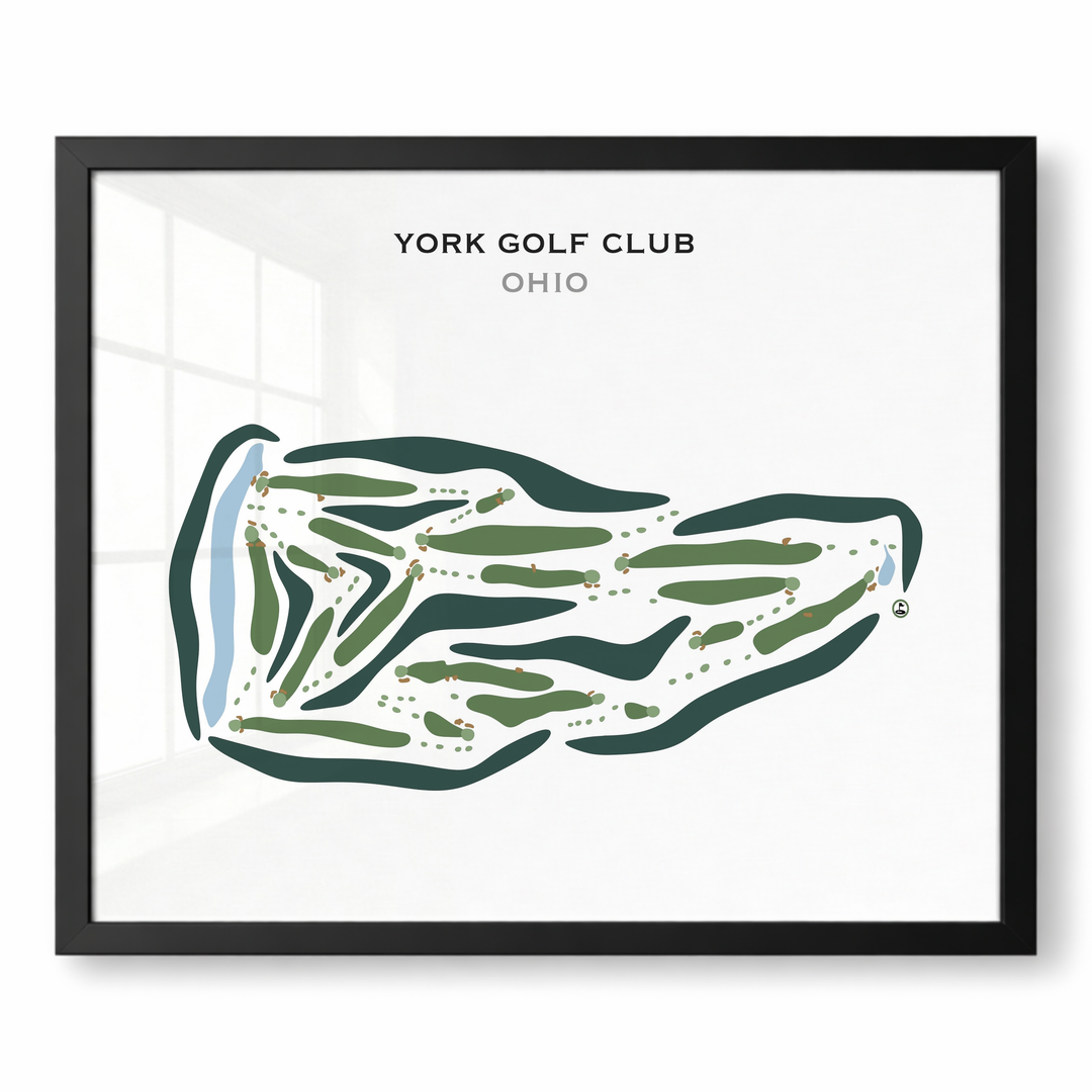 York Golf Club, Ohio - Printed Golf Courses