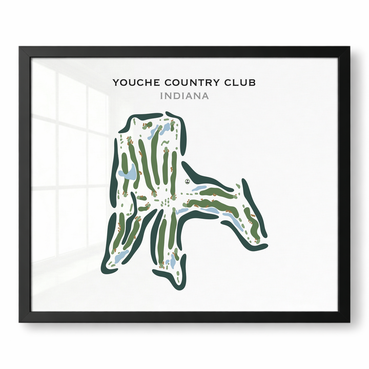 Youche Country Club, Indiana - Printed Golf Course