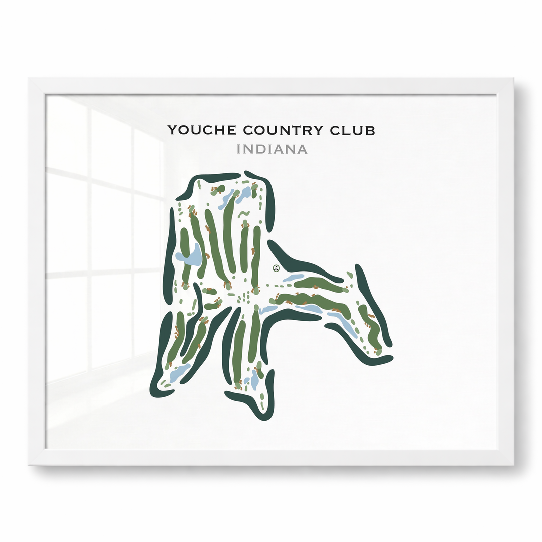Youche Country Club, Indiana - Printed Golf Course