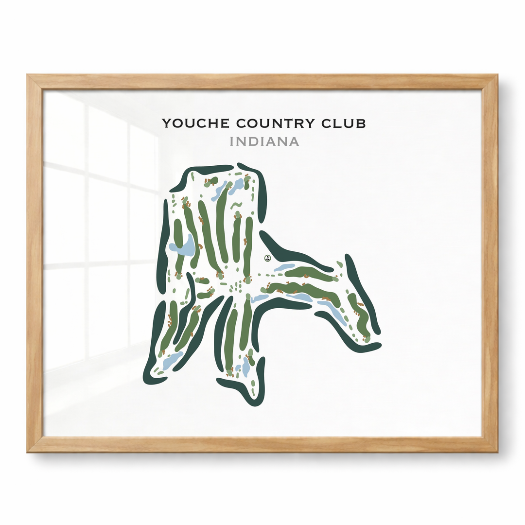 Youche Country Club, Indiana - Printed Golf Course