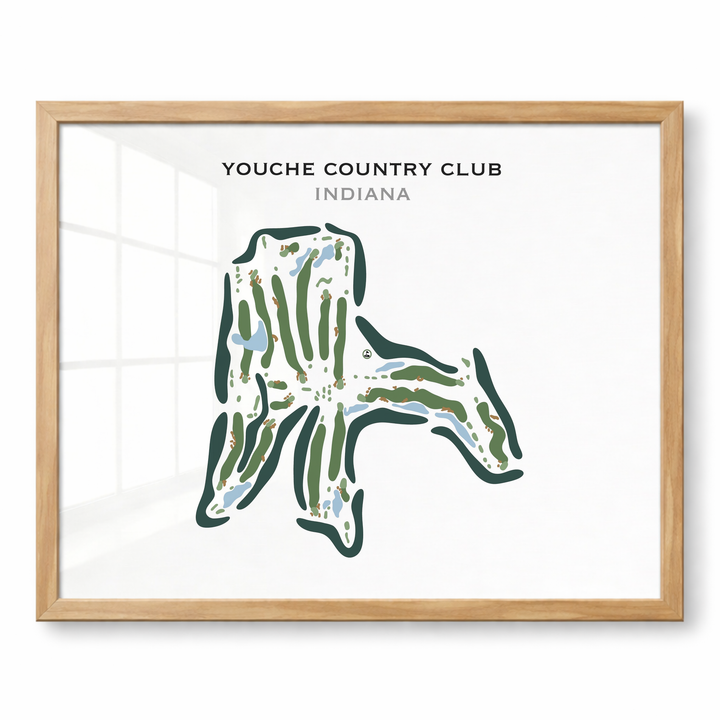 Youche Country Club, Indiana - Printed Golf Course