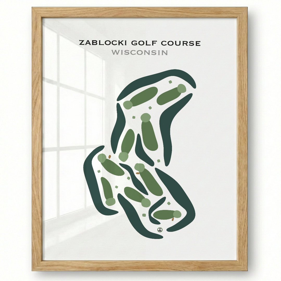 Zablocki Golf Course, Wisconsin - Printed Golf Courses