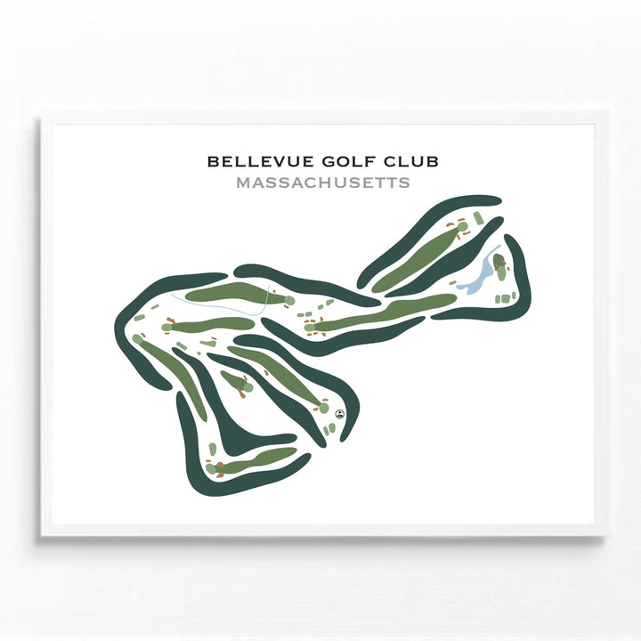 Bellevue Golf Club, Massachusetts - Printed Golf Courses