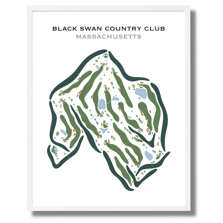Black Swan Country Club, Massachusetts - Printed Golf Courses