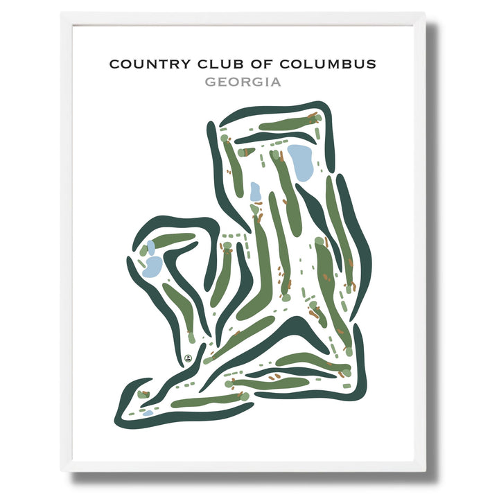 Country Club of Columbus, Georgia - Printed Golf Courses