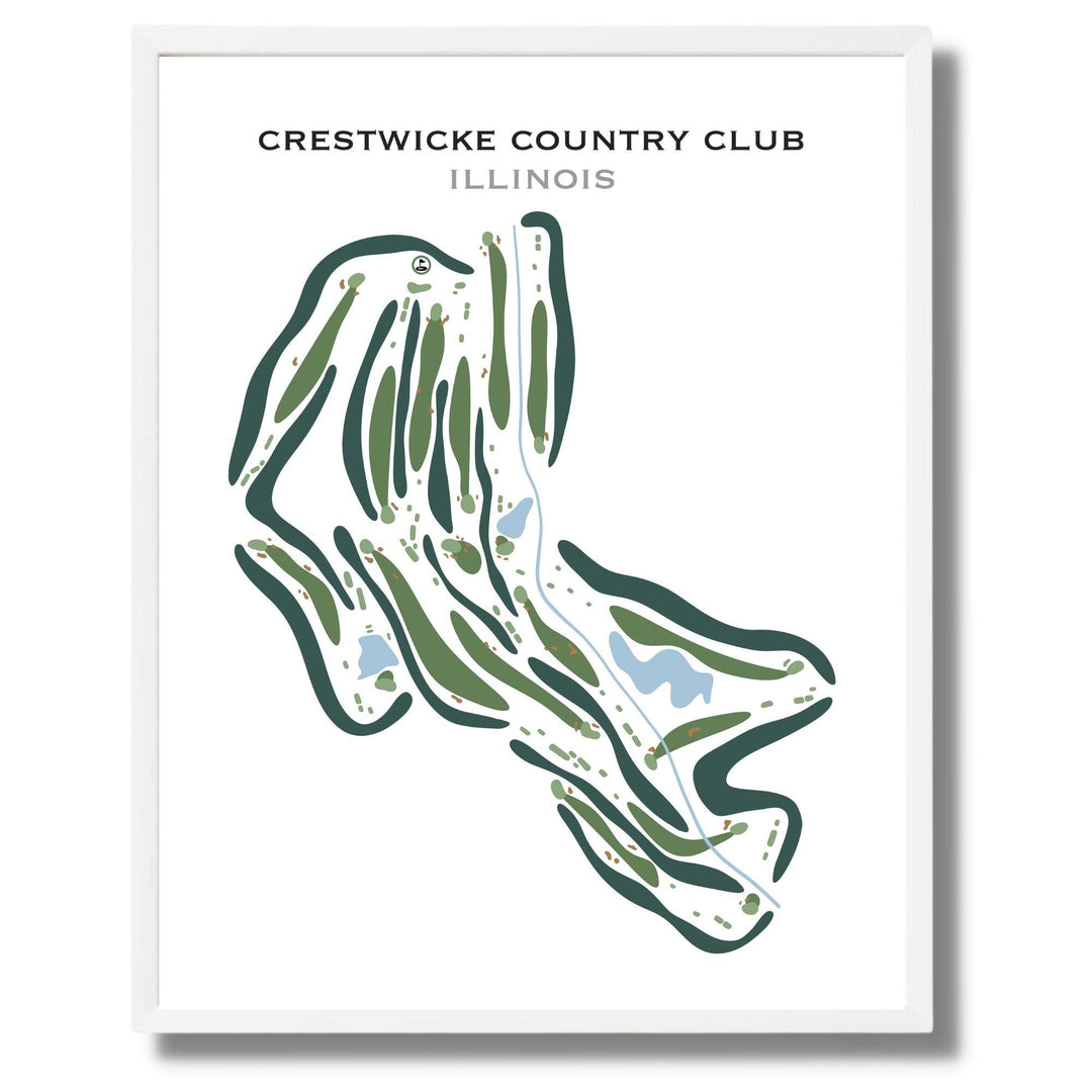 Crestwicke Country Club, Illinois - Printed Golf Courses - Golf Course Prints