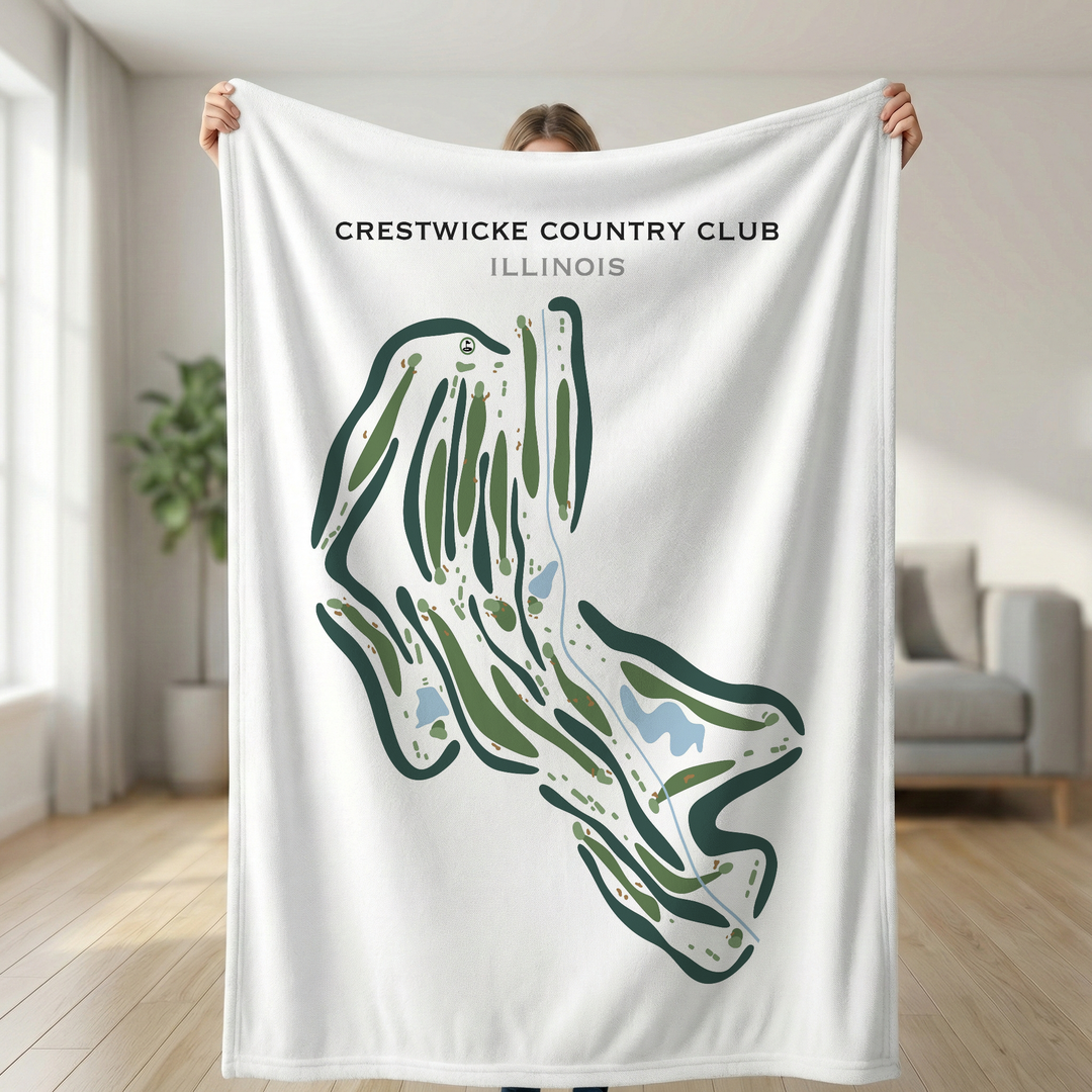 Crestwicke Country Club, Illinois - Printed Golf Courses