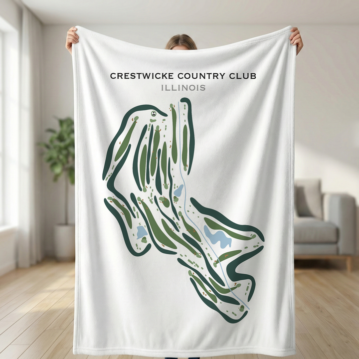 Crestwicke Country Club, Illinois - Printed Golf Courses