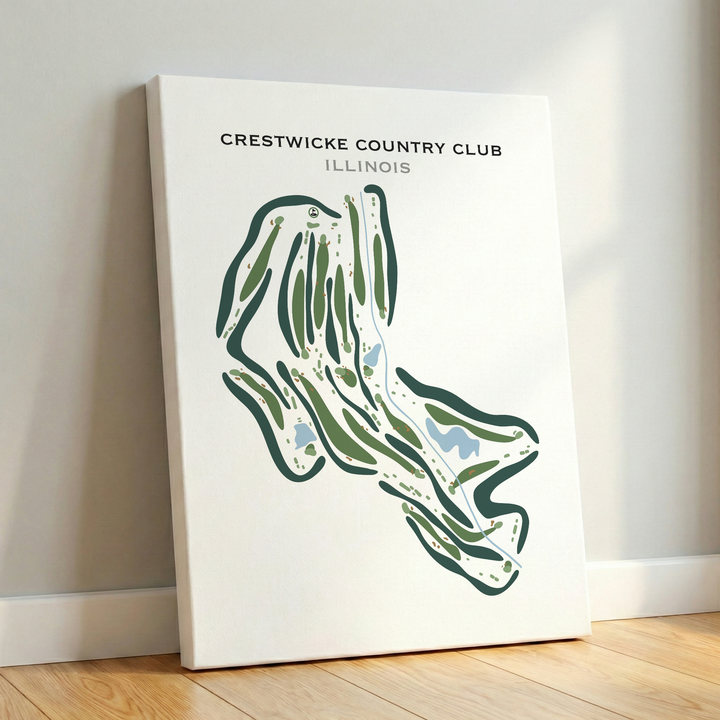 Crestwicke Country Club, Illinois - Printed Golf Courses