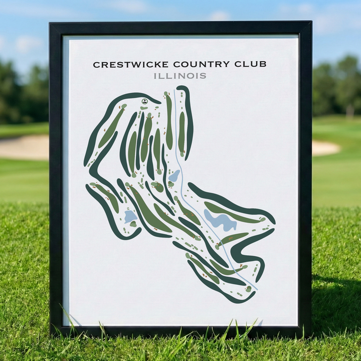 Crestwicke Country Club, Illinois - Printed Golf Courses