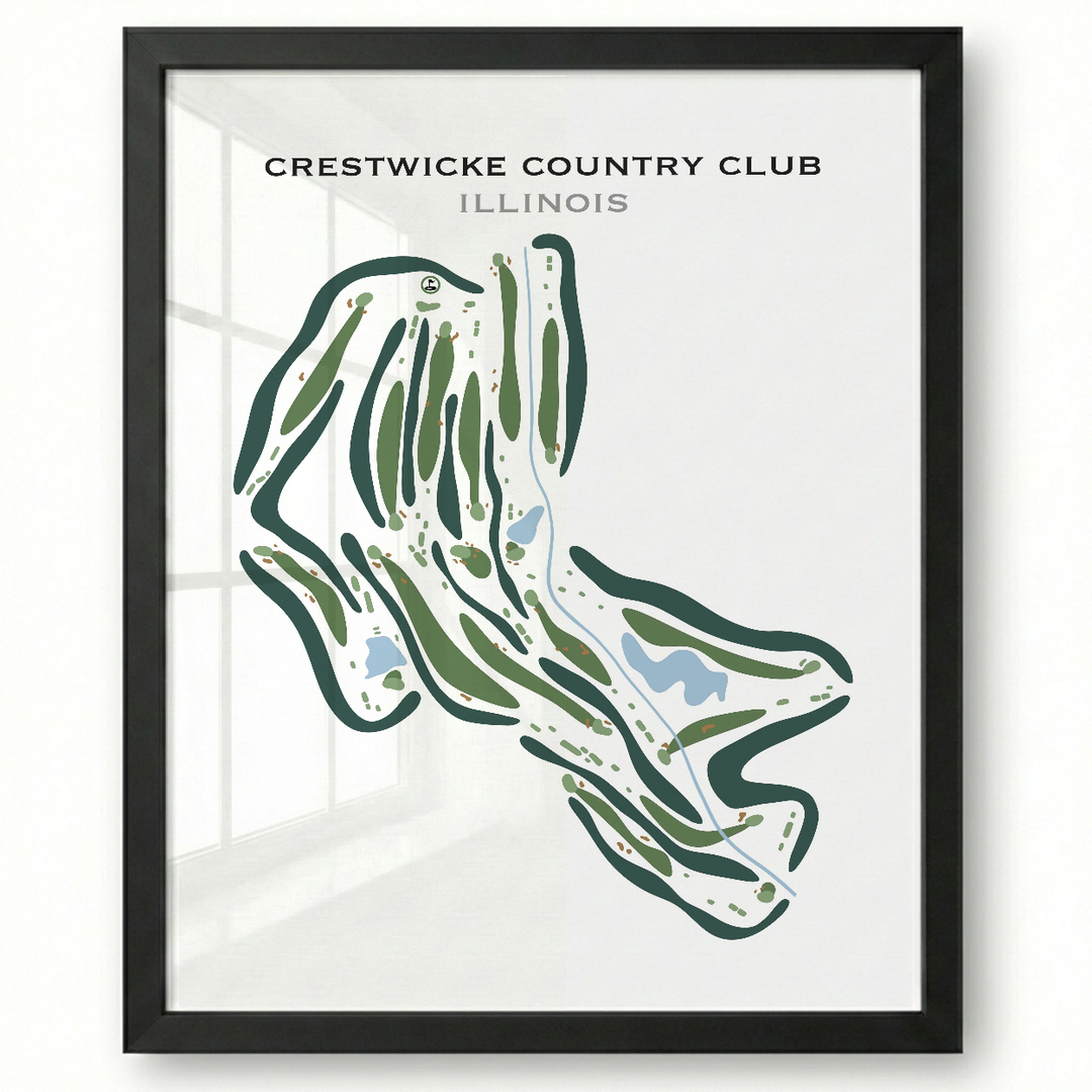 Crestwicke Country Club, Illinois - Printed Golf Courses