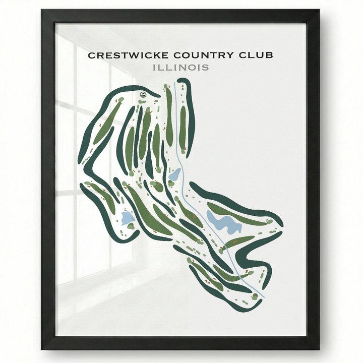 Crestwicke Country Club, Illinois - Printed Golf Courses