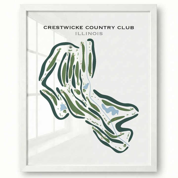 Crestwicke Country Club, Illinois - Printed Golf Courses