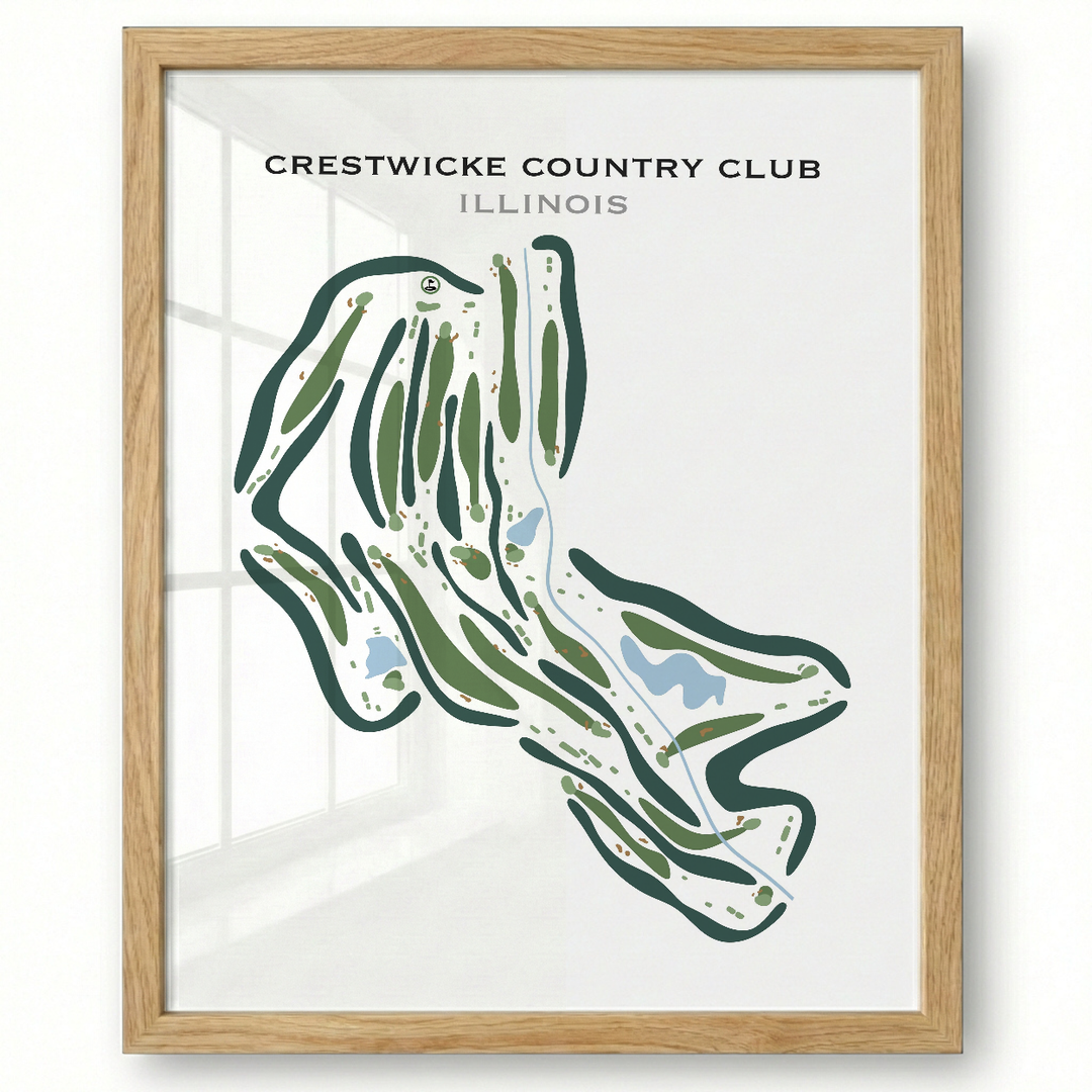Crestwicke Country Club, Illinois - Printed Golf Courses