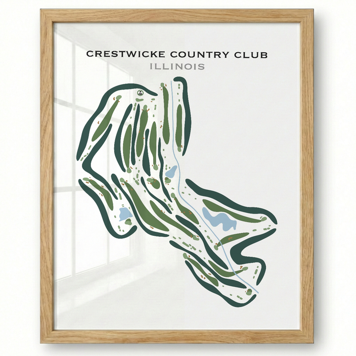 Crestwicke Country Club, Illinois - Printed Golf Courses