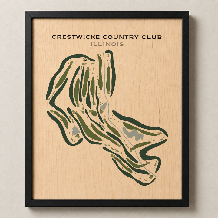 Crestwicke Country Club, Illinois - Printed Golf Courses