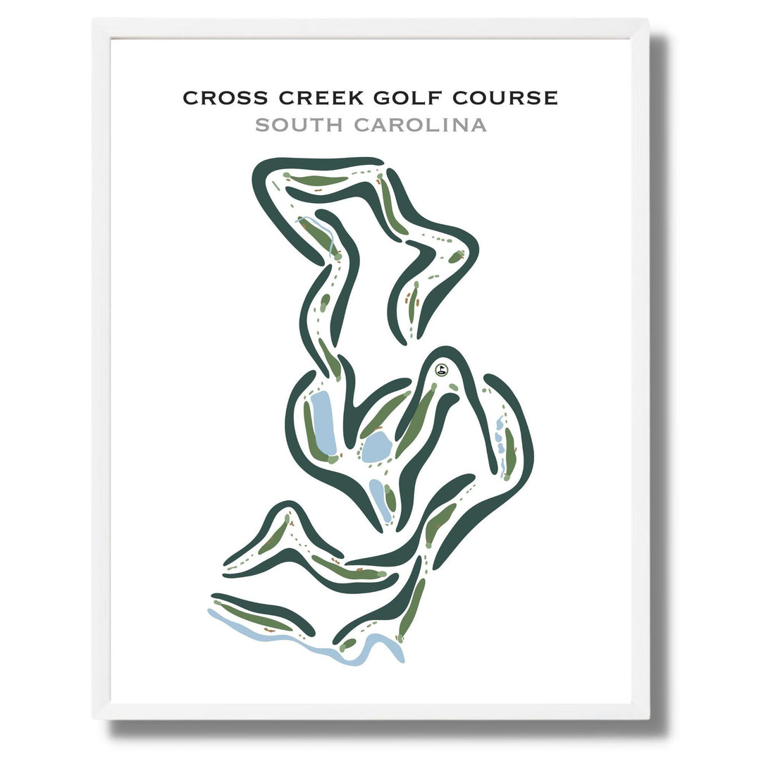 Cross Creek Golf Course, South Carolina - Printed Golf Courses - Golf Course Prints