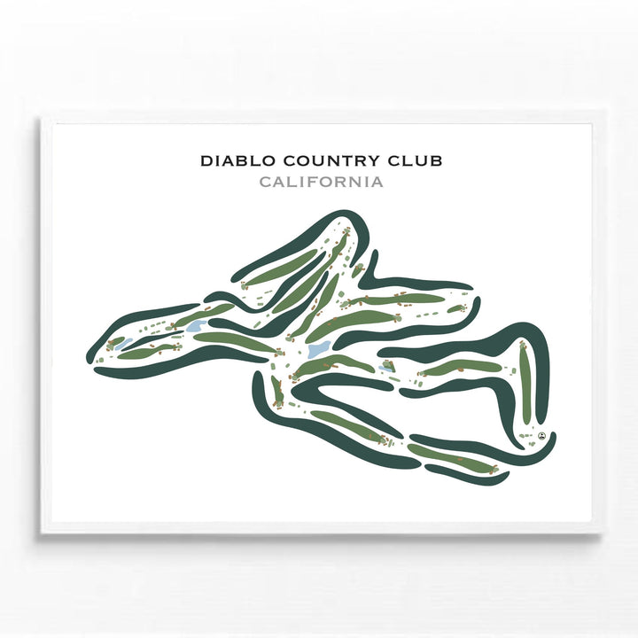 Diablo Country Club Golf Course, California - Printed Golf Courses