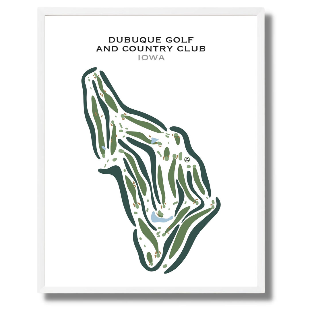 Dubuque Golf & Country Club, Iowa - Printed Golf Courses