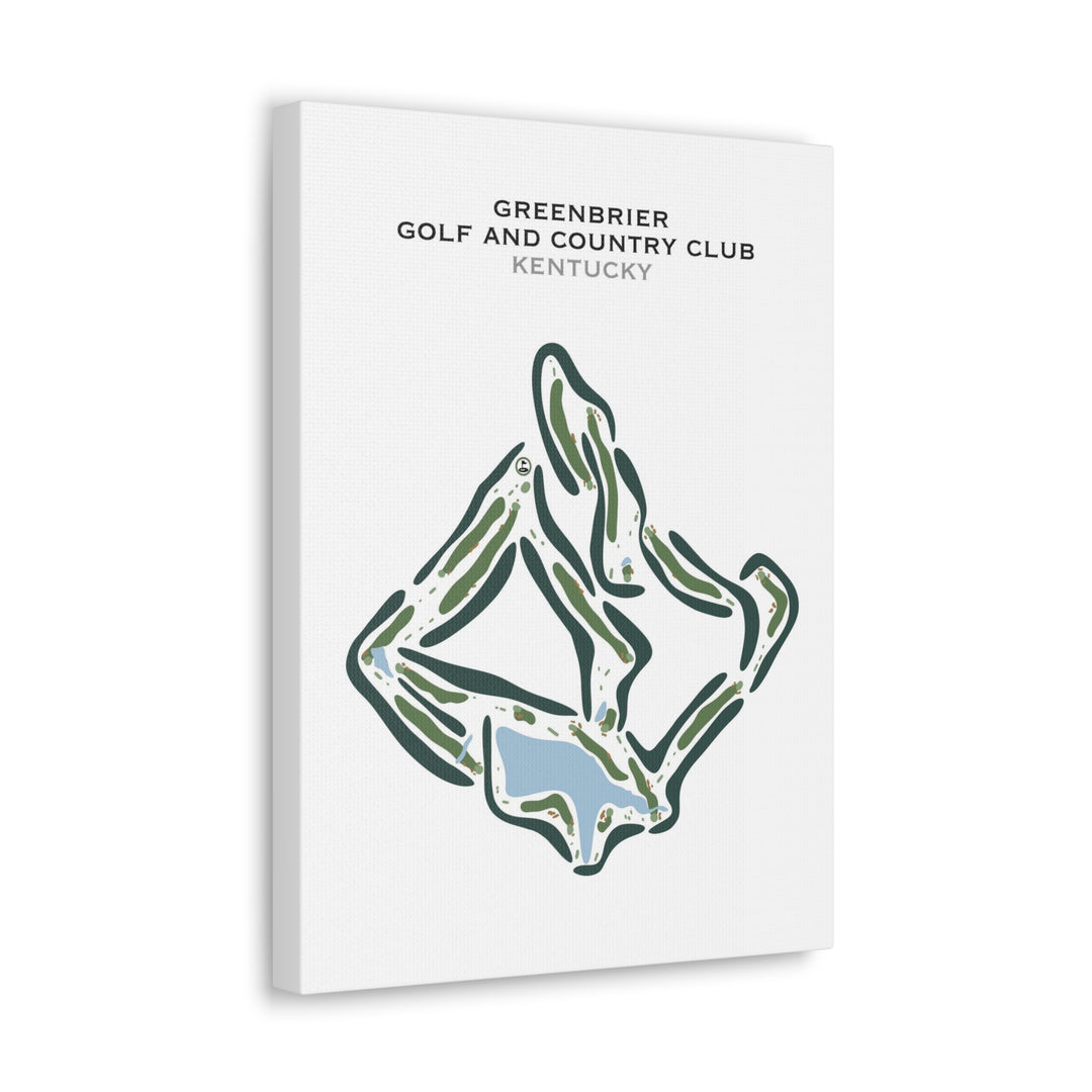 Greenbrier Golf and Country Club, Kentucky - Printed Golf Courses